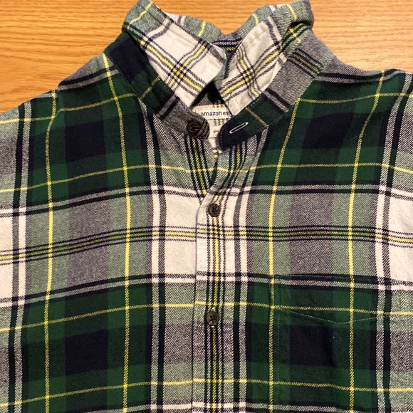Green and yellow plaid long sleeve shirt. - Picture 1 of 1